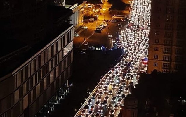Bakıda böyük tıxac - Foto