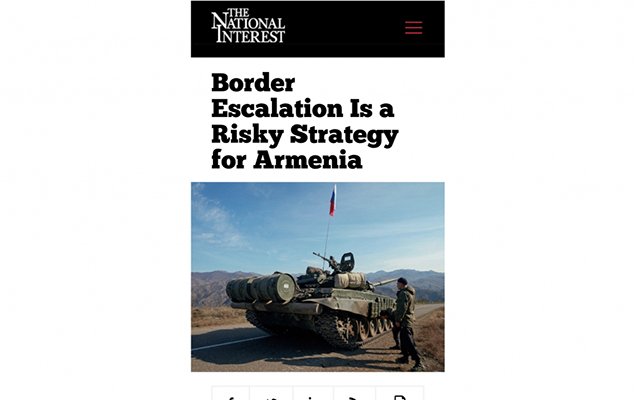 “Sərhəddə gərginlik Ermənistan üçün təhlükəli strategiyadır”