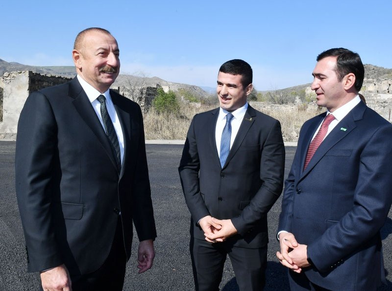 Prezidentin Qubadlıda idmançılarla maraqlı dialoqu - Video