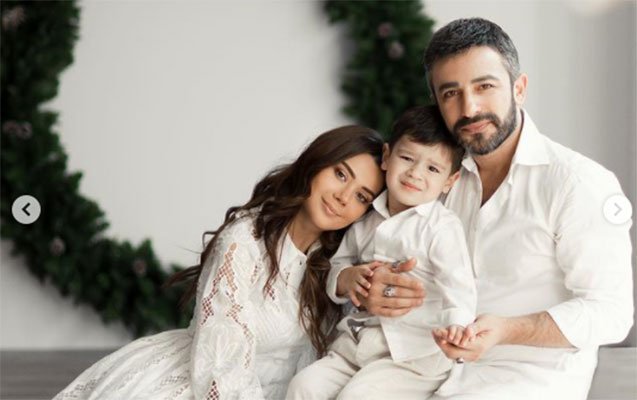 Oksana və Şəhriyardan oğulları ilə - Fotosessiya