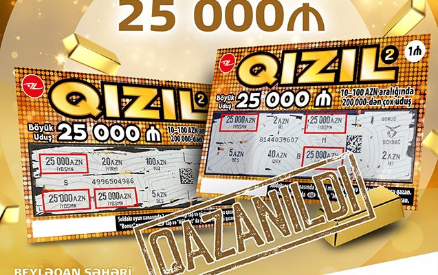 “Qızıl-2” ani lotereyasında iki böyük uduş öz sahibini tapdı