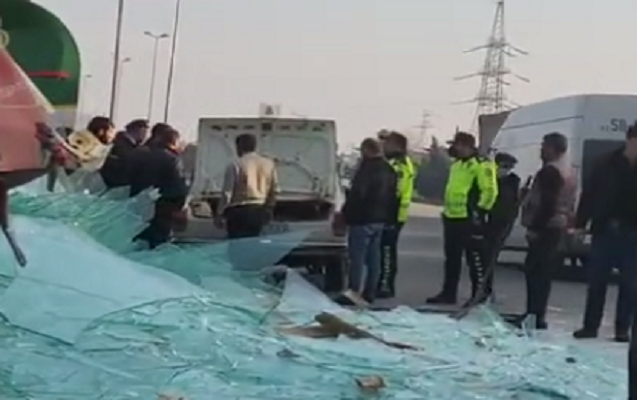 “Azpetrol”un maşını Bakı-Sumqayıt yolunda qəzaya düşdü - Video
