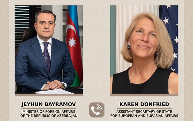 Ceyhun Bayramov Karen Donfrid ilə danışdı