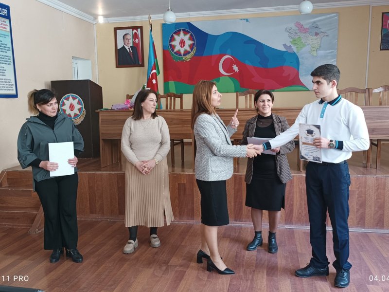 Şabran şəhər M.Nəzirov adına 4 nömrəli tam orta məktəbin daha bir uğuru.